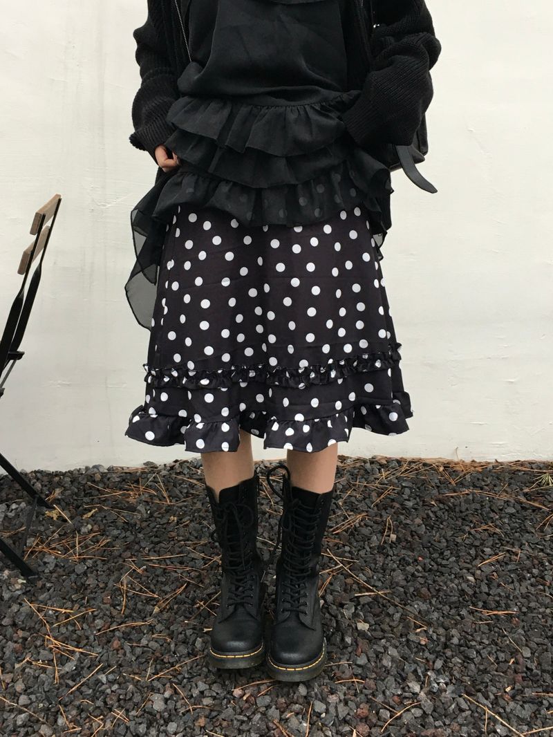 Popo Dot Frill Skirt (2c)