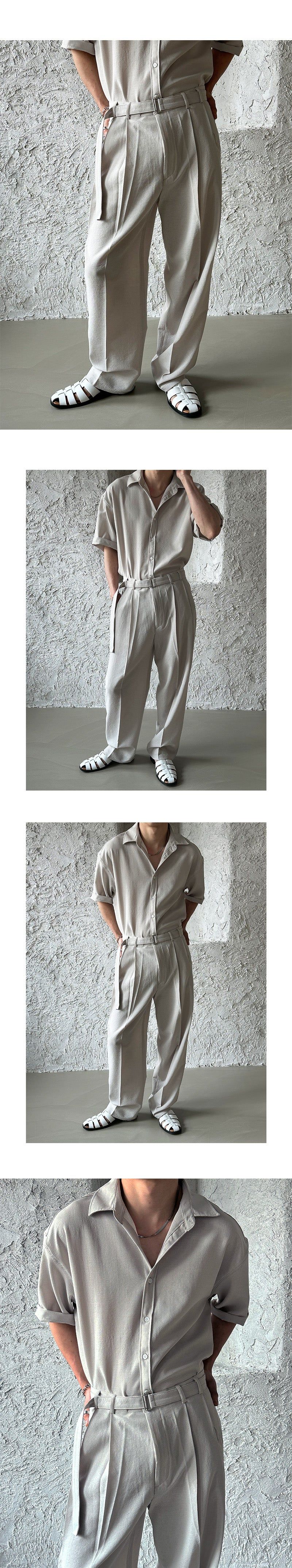 [SET UP가능] Minimal half shirts(3color)
