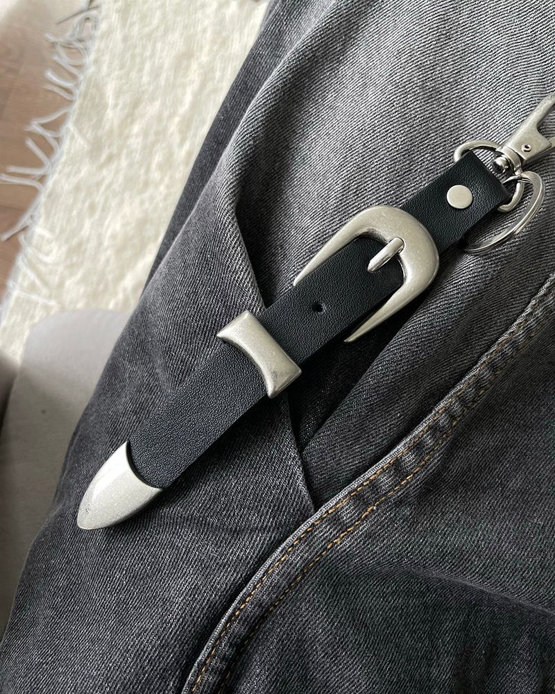 Leather Belt Keyring