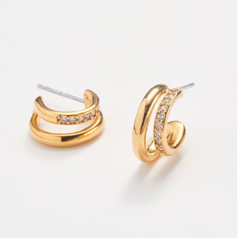 two-line cubic earring