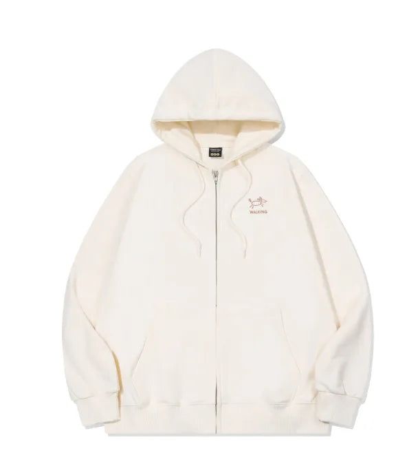 26FW★ Line Work Embroidered Hood Zip-Up