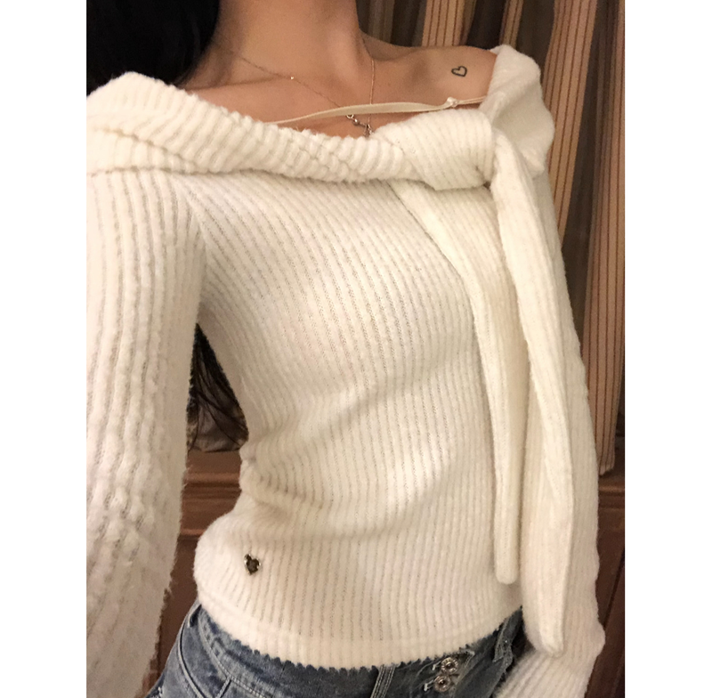 HUG ME OFF-SHOULDER KNIT [IVORY]