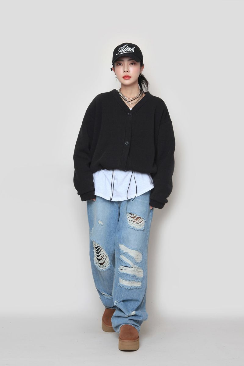 vintage wide denim pants