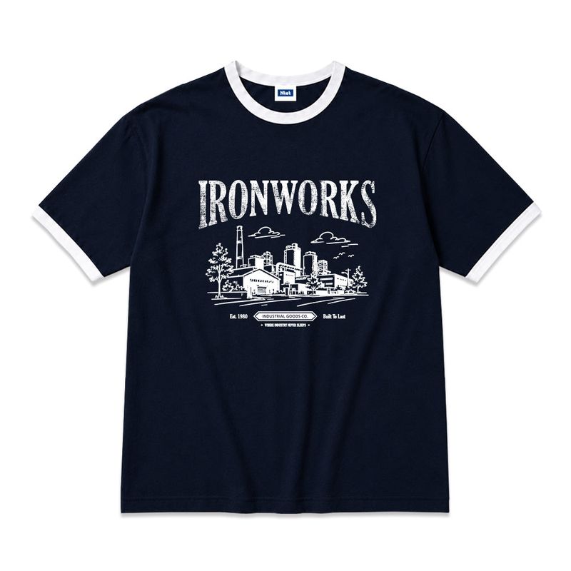 ironworks overfit ringer t-shirt (2color)