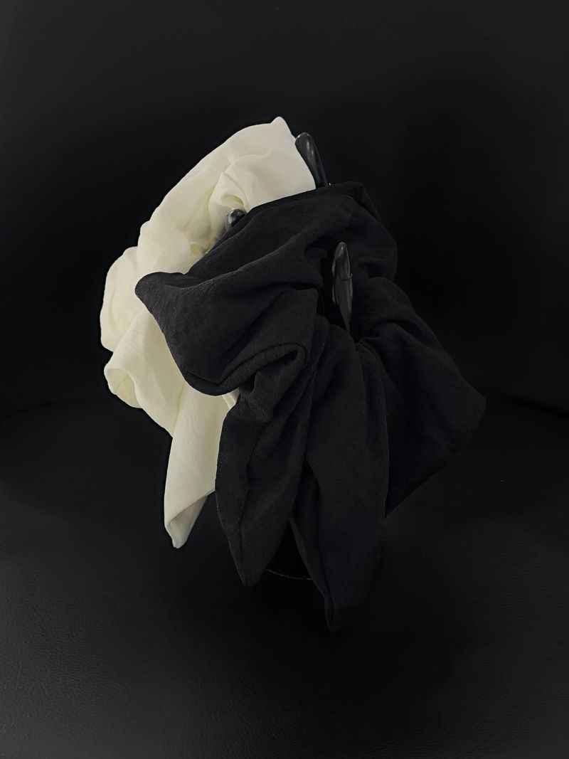 flowy ribbon hair scrunchie (2color)