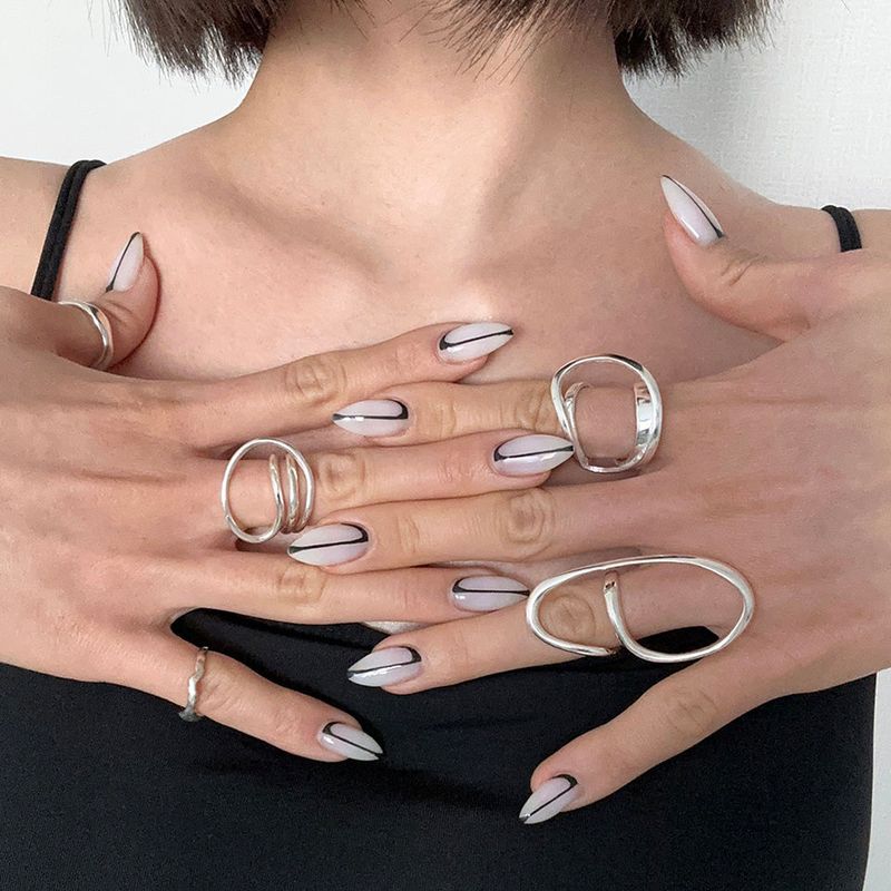 [925silver] Over turn ring