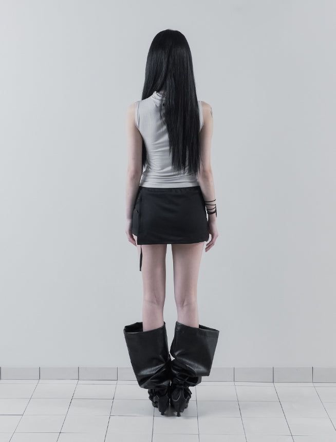 26SS★ [mnem] Corset Detail Mini Skort