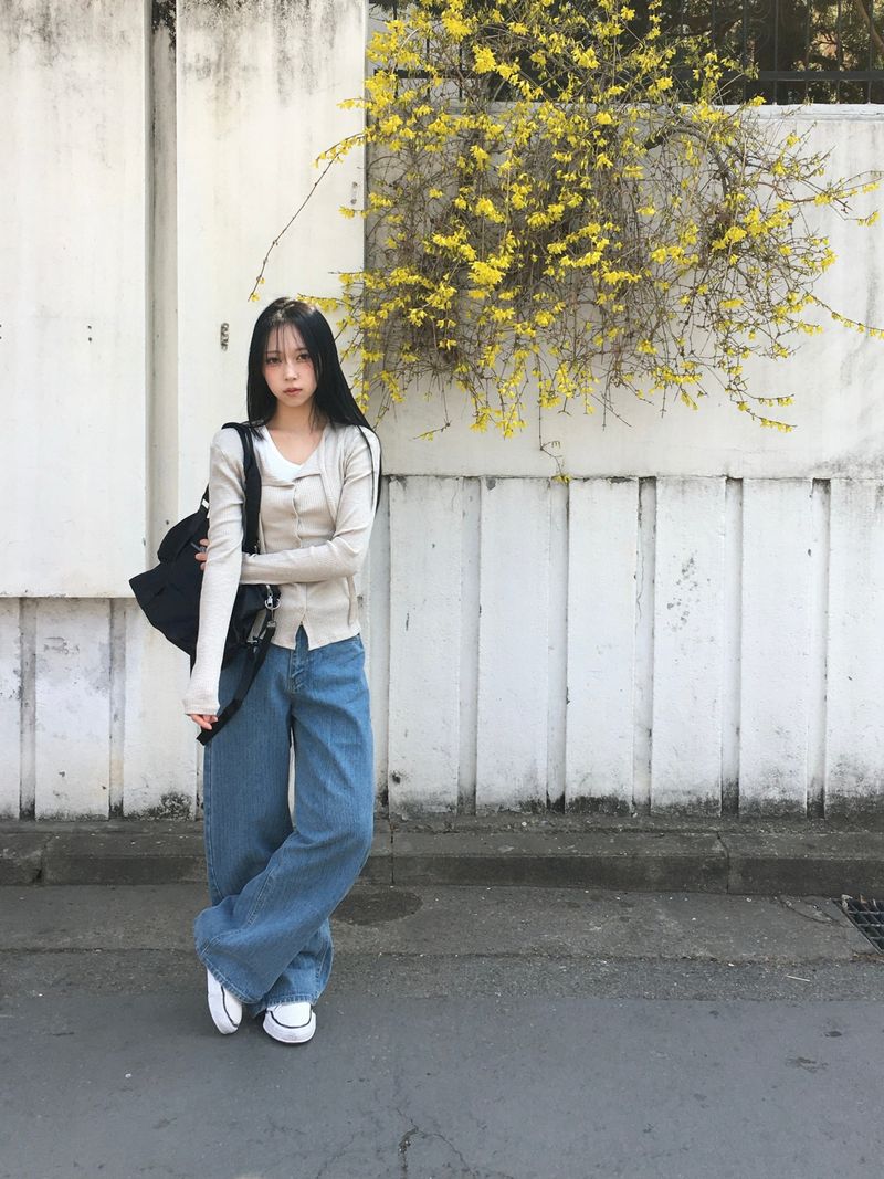 Nini Strap Ribbed Cardigan (6c)