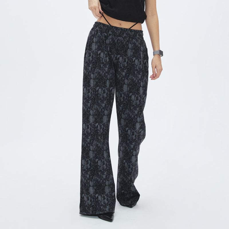 ZEROPLANET（ゼロプラネット）の「グランピックセミブーツカット/Graphic Semi-Bootcut Pants [BLACK]（Pants）」