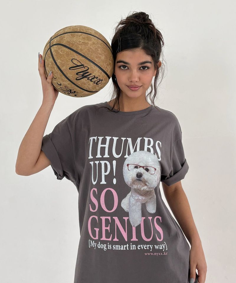 NYXX（エヌワイエックスエックス）の「 GENIUS PUPPY TEE CHARCOAL（Tops）」