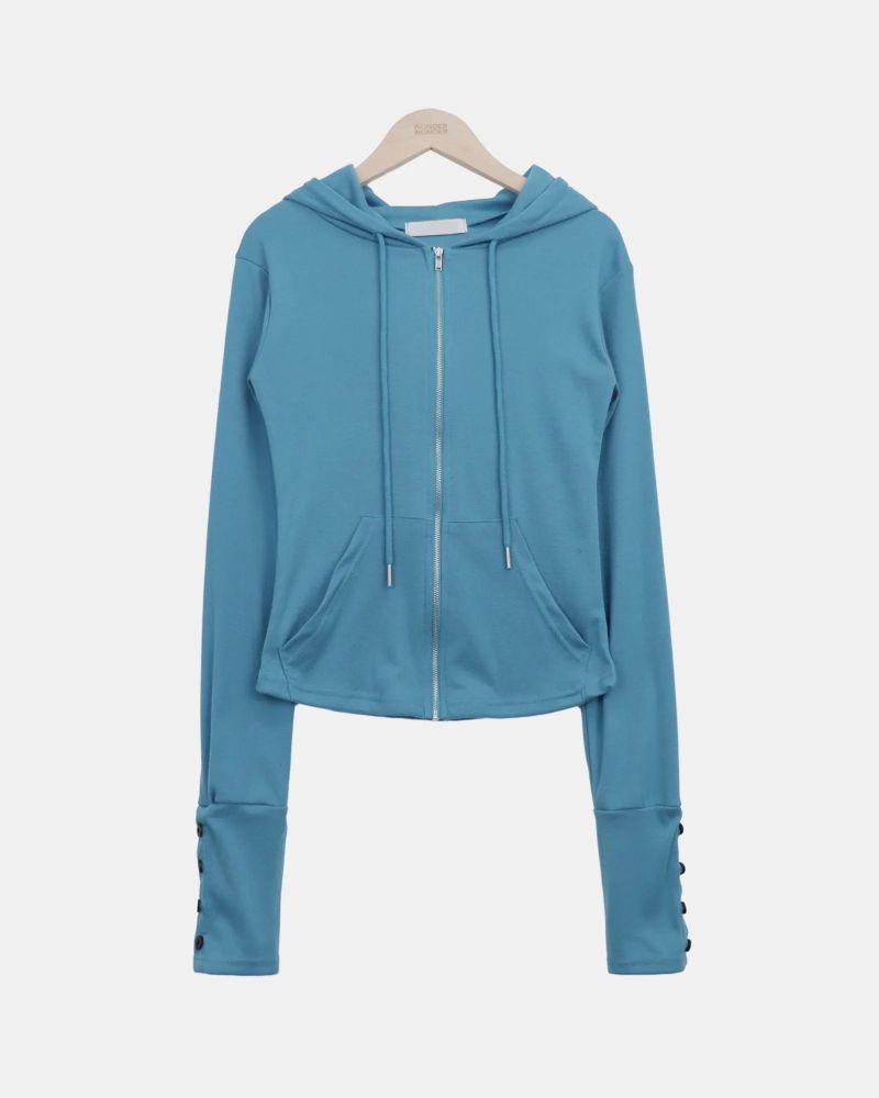Kuba Button Hooded Zip-Up