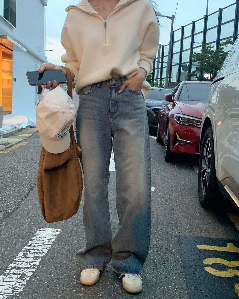 Hair Wide Denim Pants
