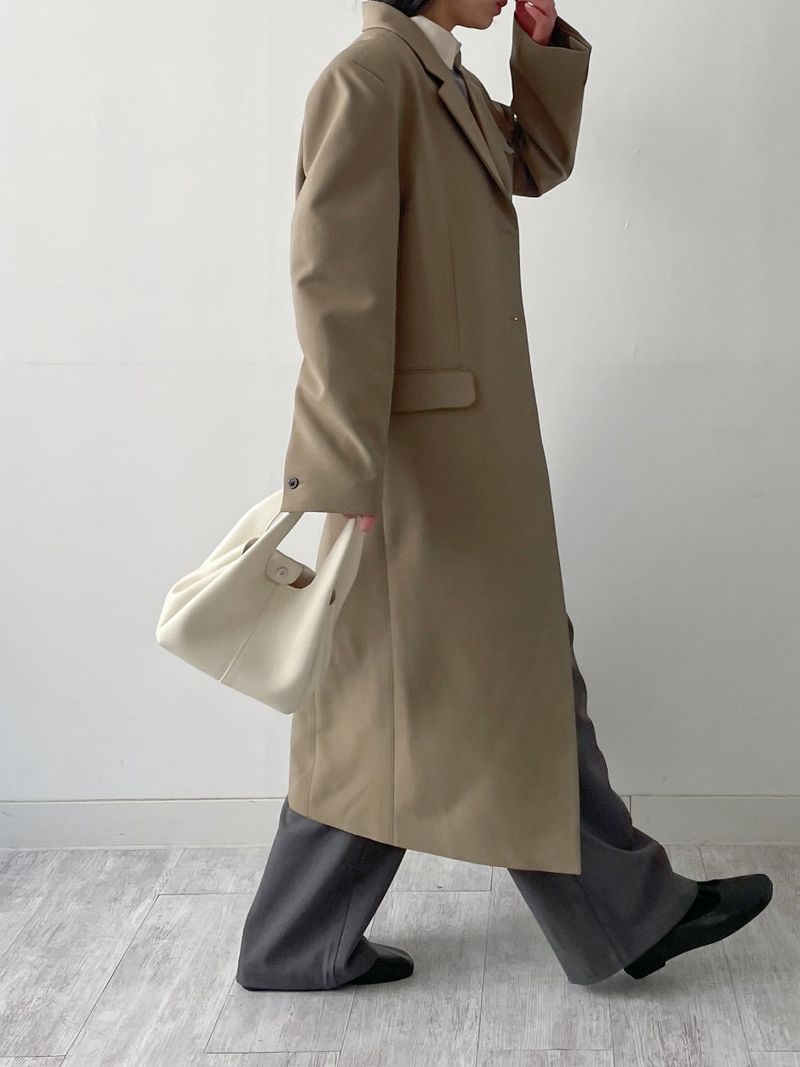 [SS] Flannel Pocket Overfit Long Coat