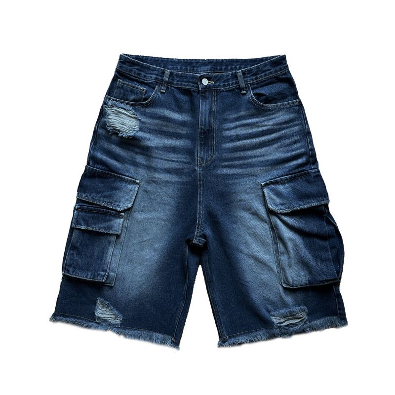 TOM'S BIRTHDAY（トムズバースデー）の「TBD XXL CARGO BERMUDA PANTS - Deep blue（Pants）」