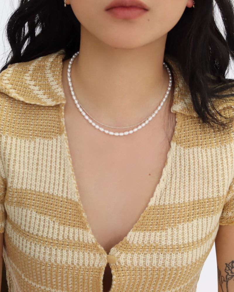Essential pearl necklace _ bold ver