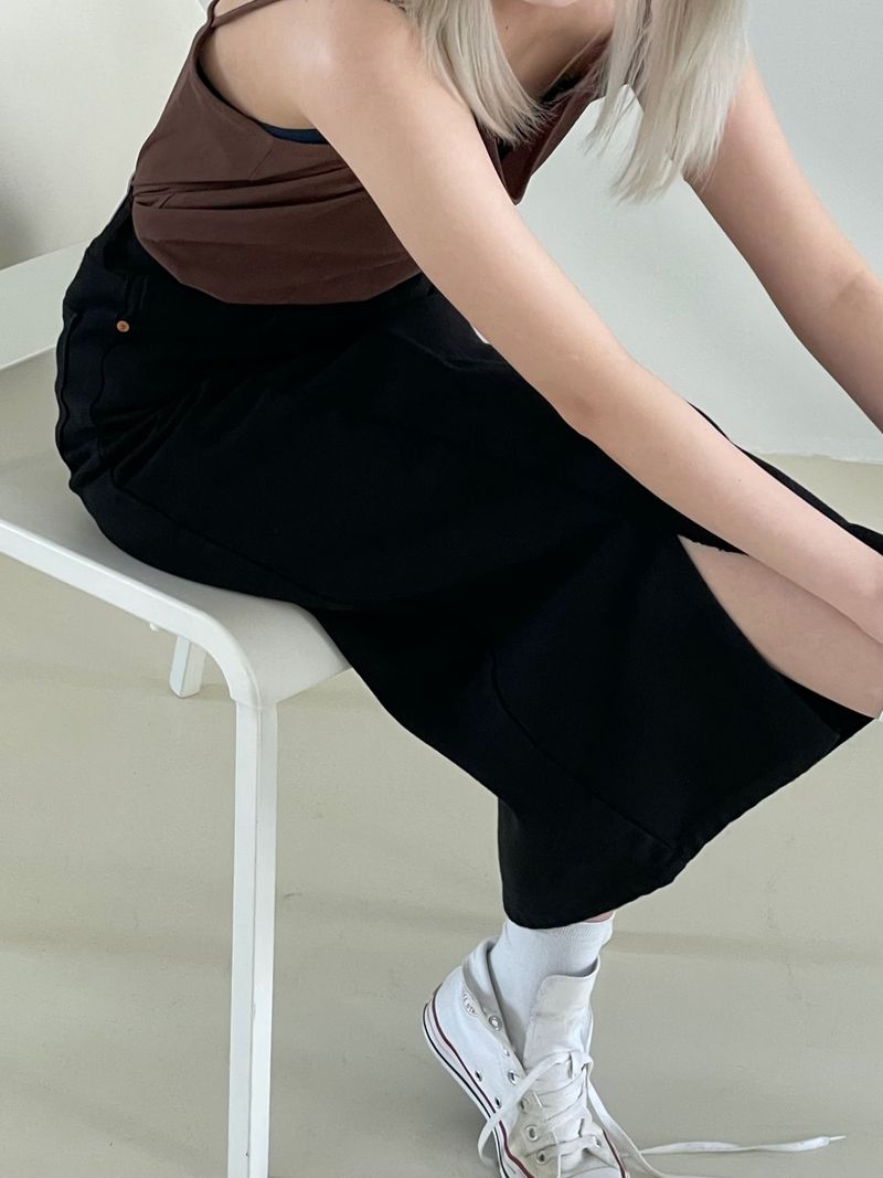 Natural linen sleeveless