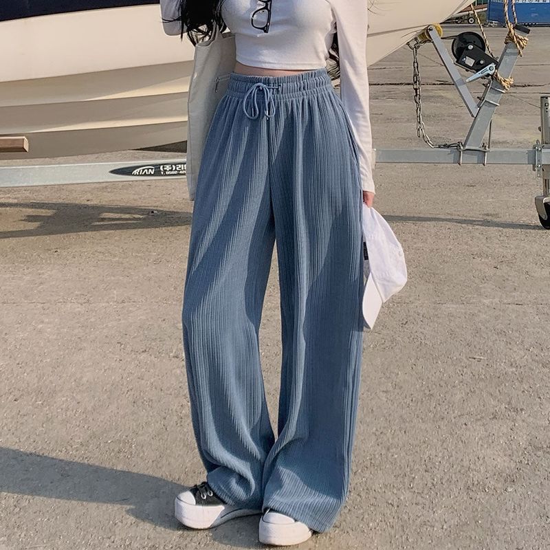 [BELLIDE MADE] Cloud Rib Rubber Waist Wide Pants
