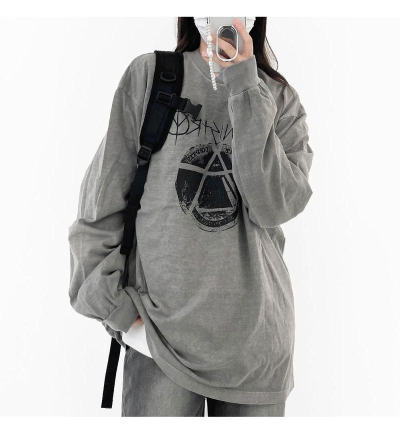 INTHECLOSET(インザクローゼット)の「(Unisex) Minute Piggy Dying Over Long Sleeve T (2 colors)(Tops)」