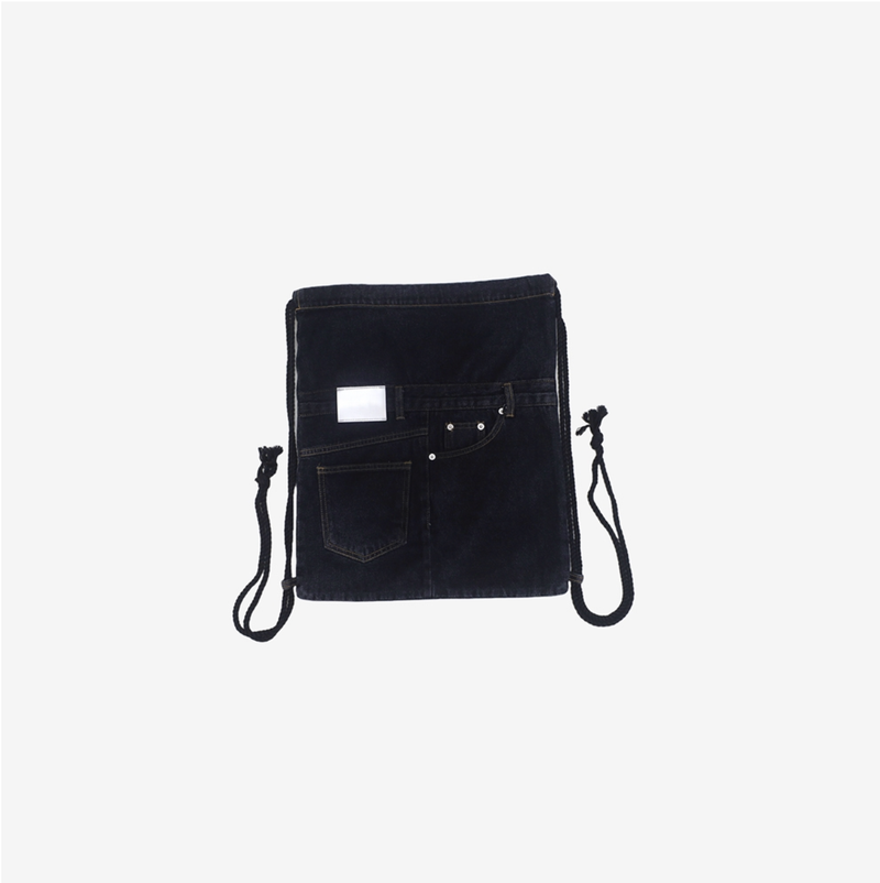 LINE denim string backpack