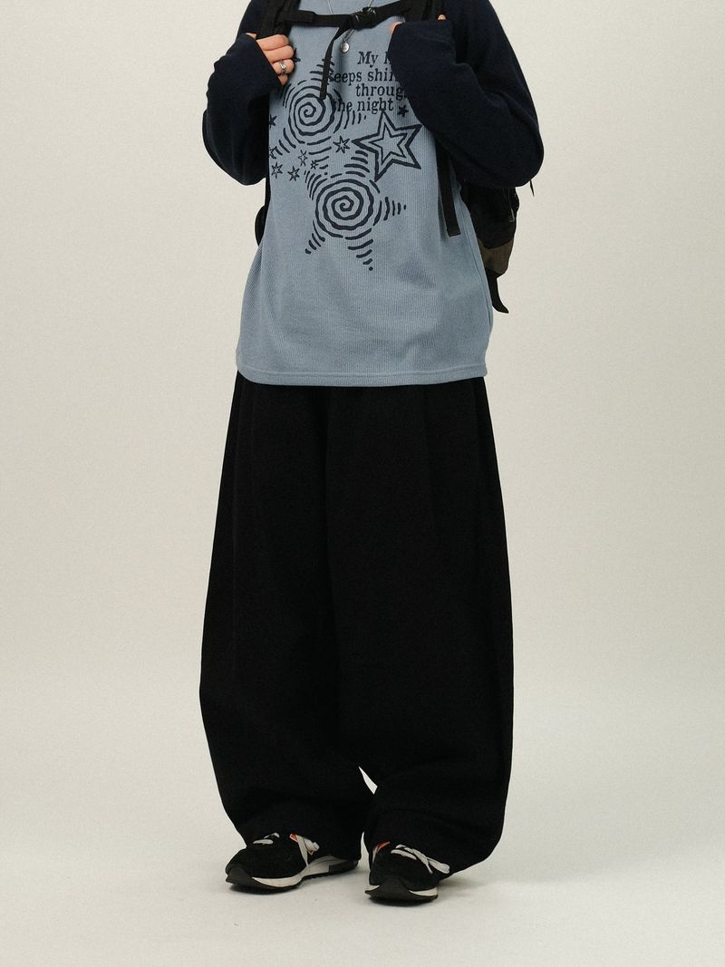 AND Pin-tuck Balloon Pants