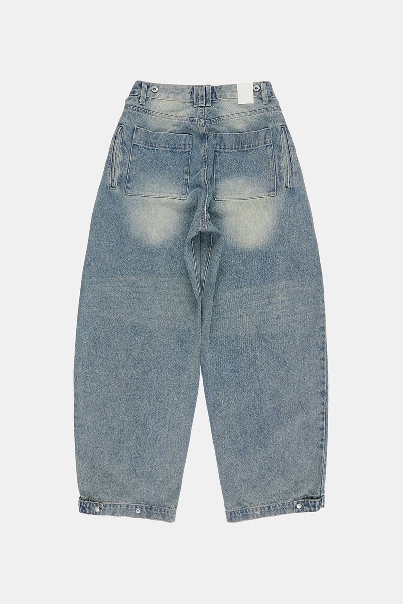 Simon folding wide denim pants