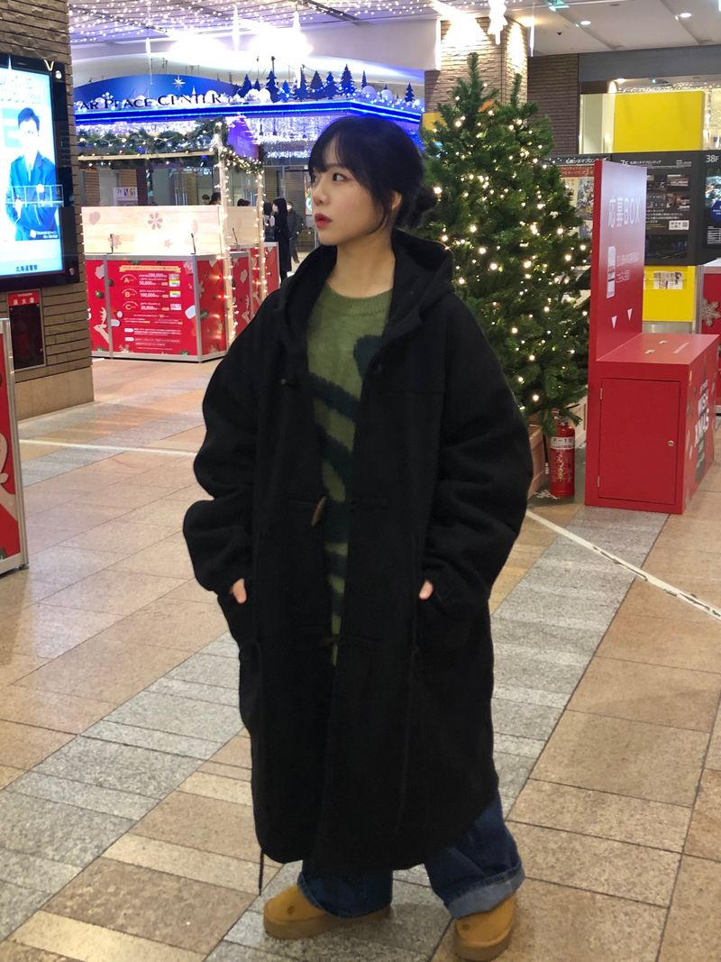(quilted beam)Miyuki long hood duffle coat