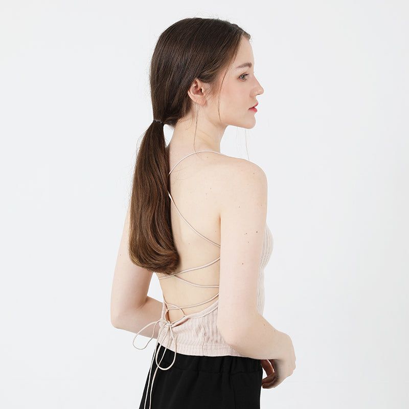 cattline（カトリーヌ）の「Back Slit Crop Sleeveless Beige（Tops）」