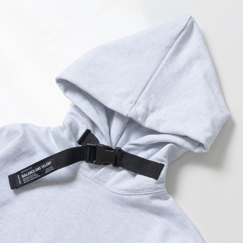 Classic minislogan buckle hoodie - gray