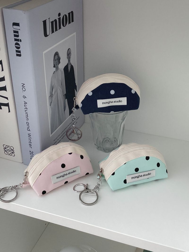 keyring pouch - dot (navy)