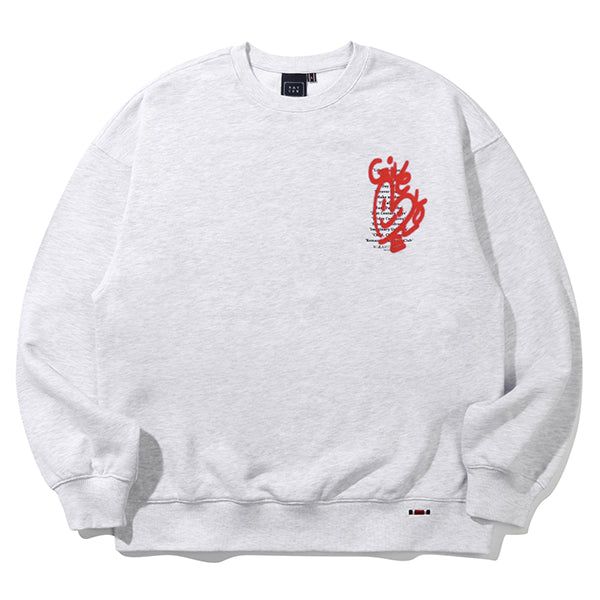GIVE LOVE SWEAT SHIRT_LIGHT GREY