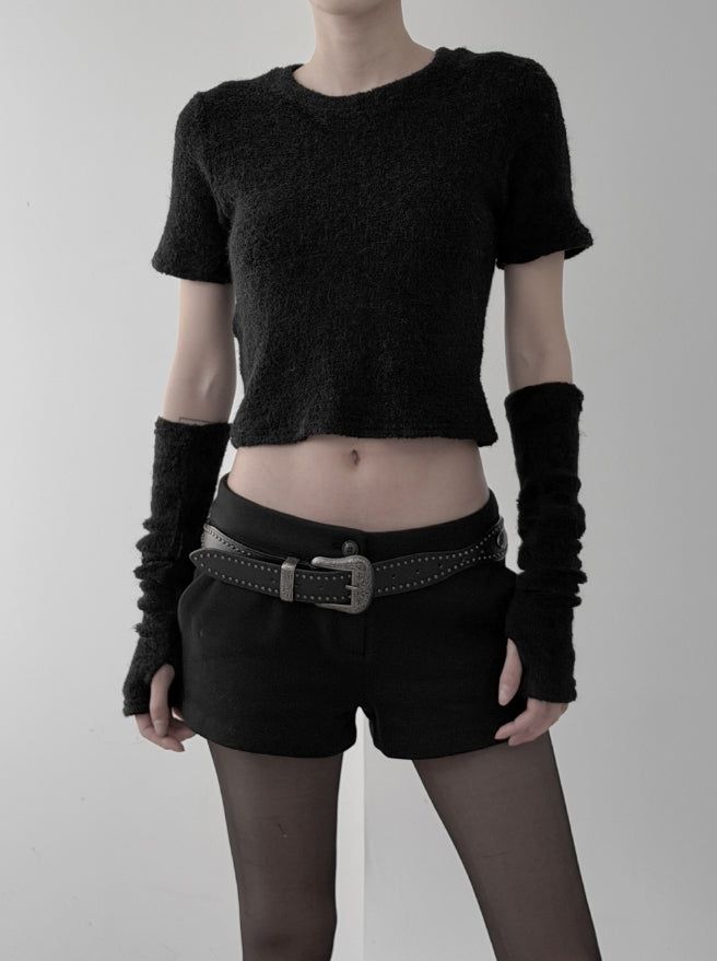 mnem（ムネム）の「Miggle Handwarmer Knit Top（Tops）」