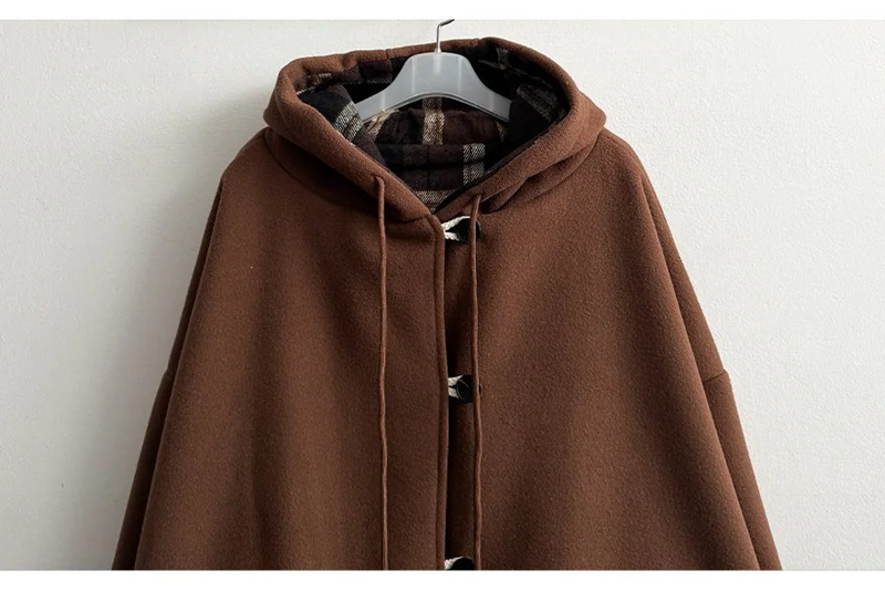 Heel double wool royal boxy pocket hooded coat 