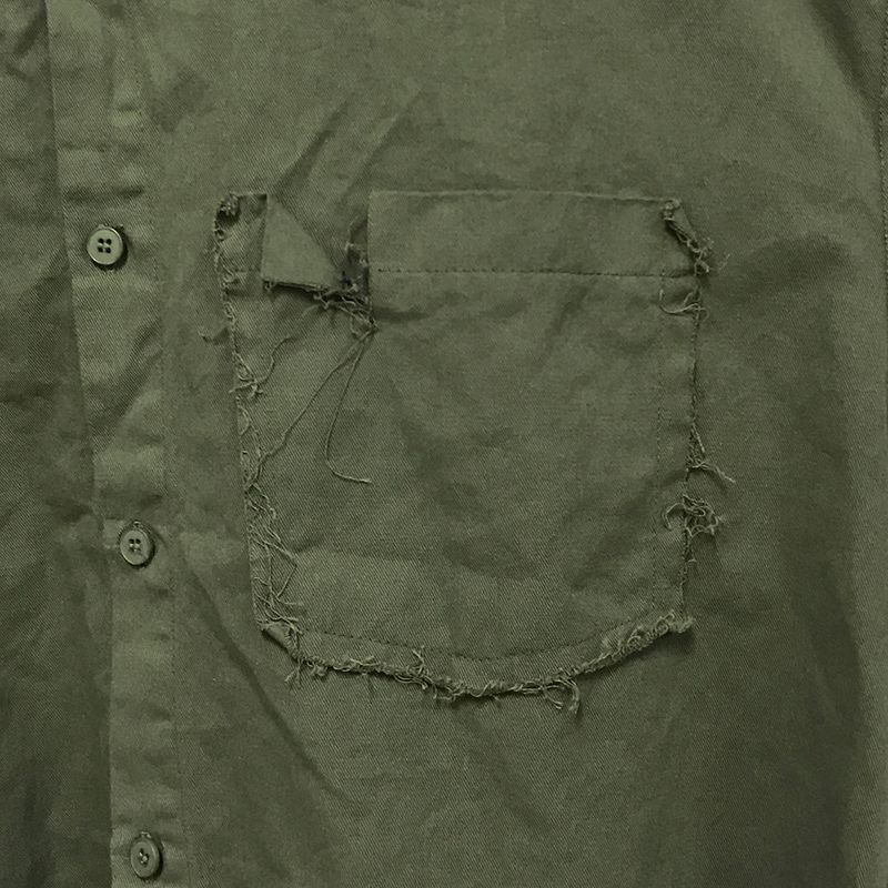 grunge plain shirt_khaki