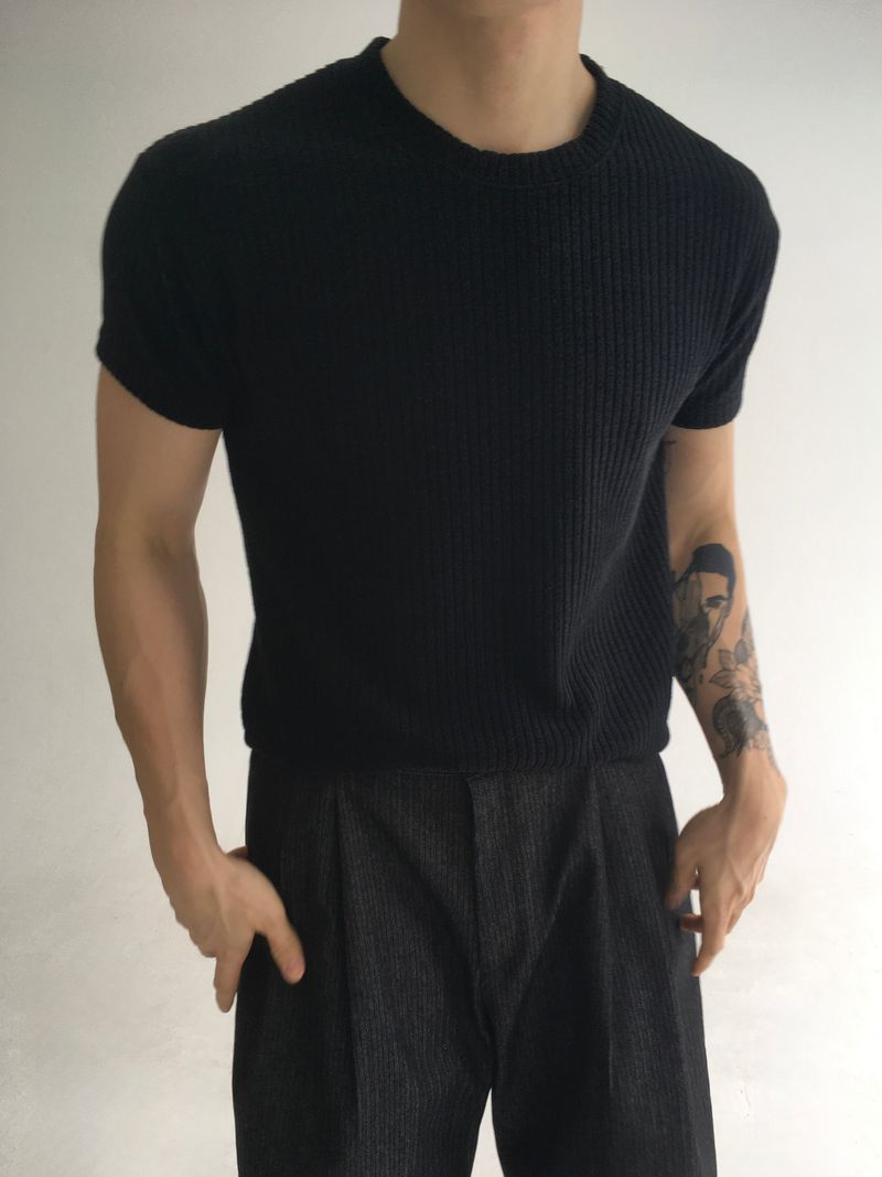 crop ned short sleeve(3colors)