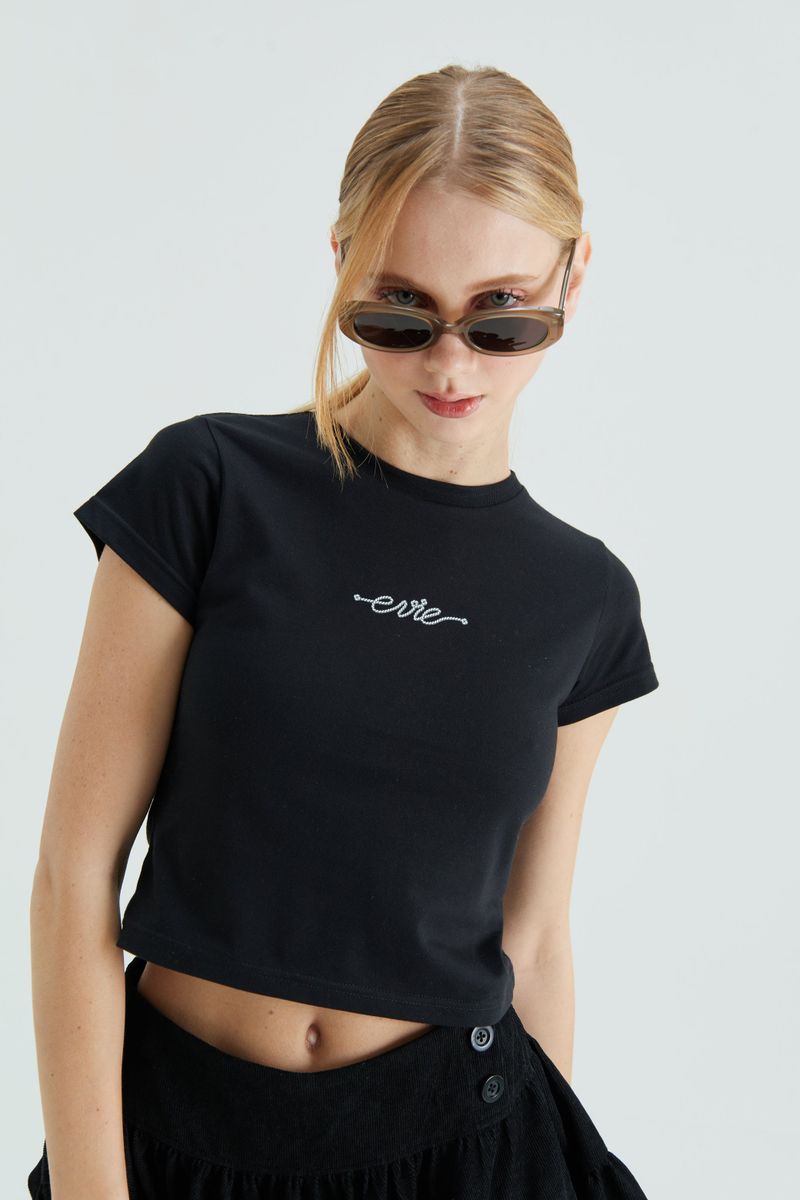 EVIE baby TEE BLACK