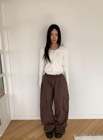 Frill knit cardigan(3color)