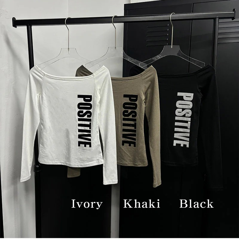 Fomal lettering slim long sleeves(3color)