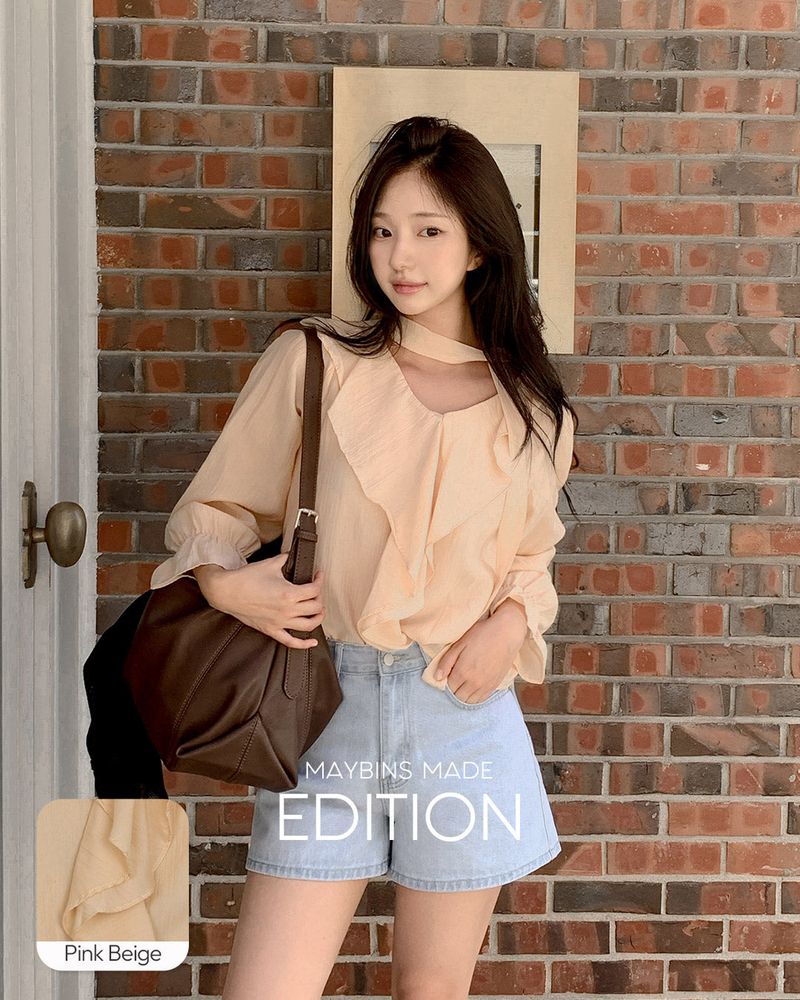MAYBINS(メイビンス)の「MADE. Rinnel ruffle blouse & tie set(Tops)」