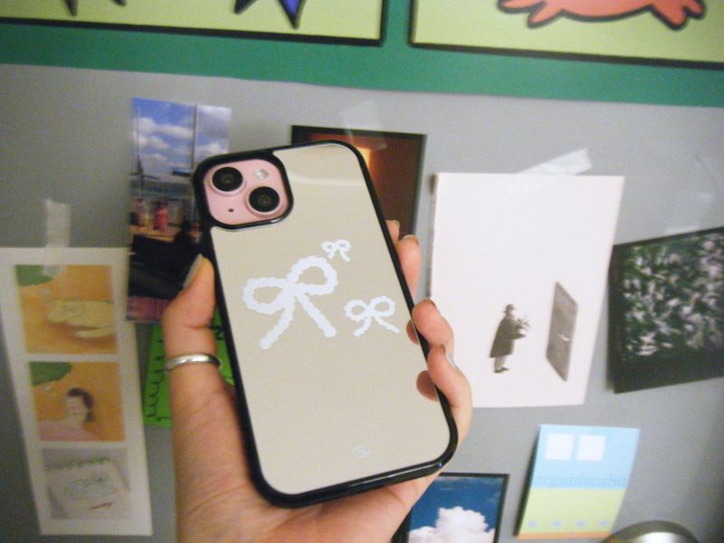 ribbon mirror bumper phone case