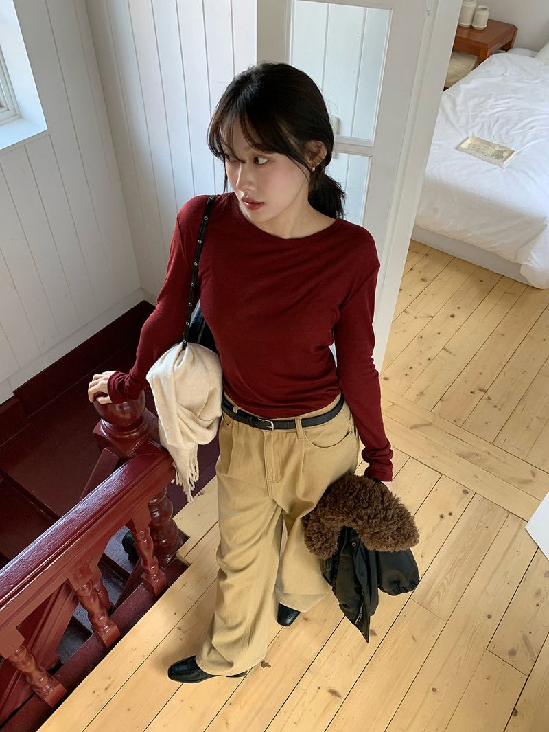 [MADE] Fodit Wool Tencel Layered Tee