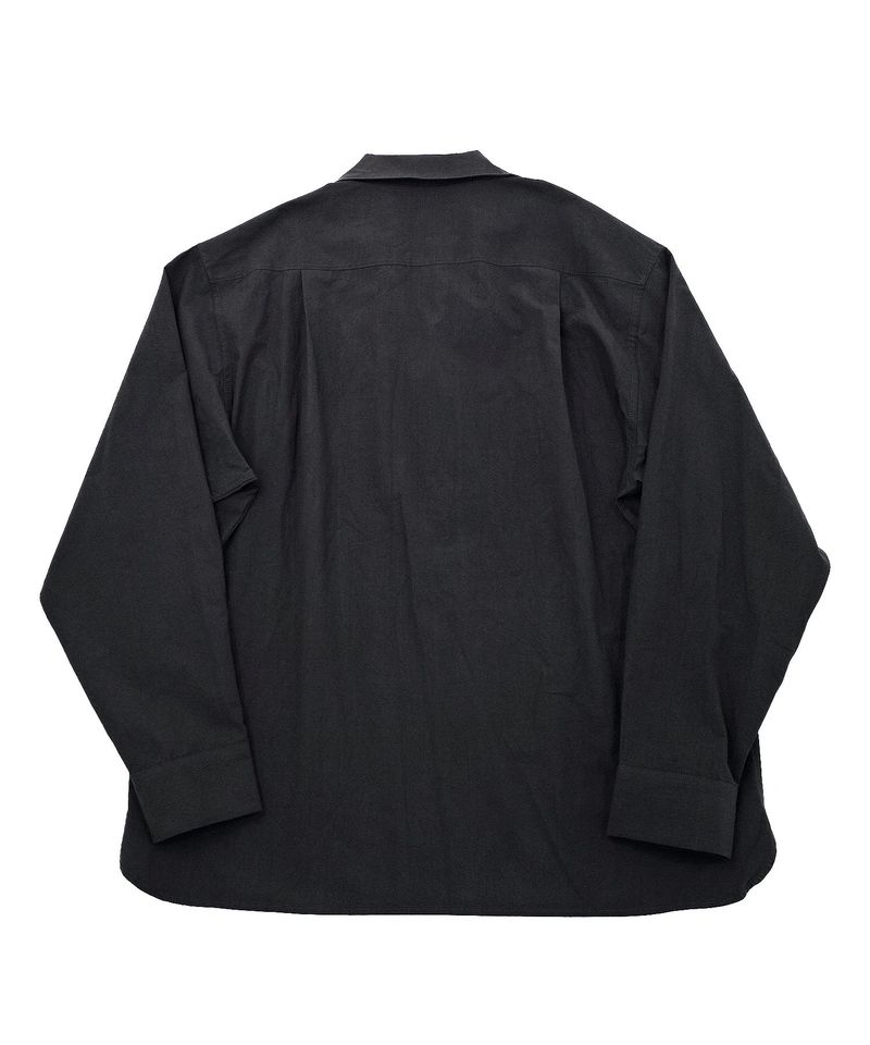 BIO-WASHED CREASE TAILORED SHIRT (Black)