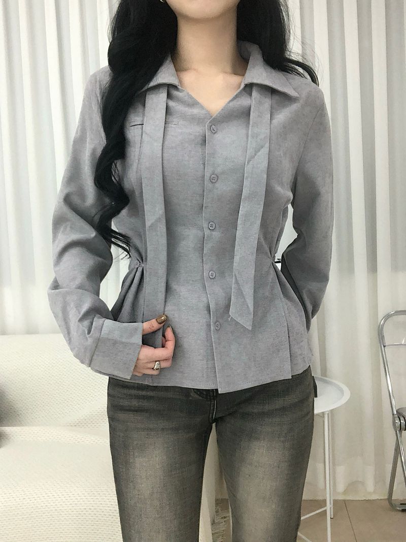 onthenextpage（オンザネクストページ）の「Dual Tie Pintuck Line Shirt（Tops）」