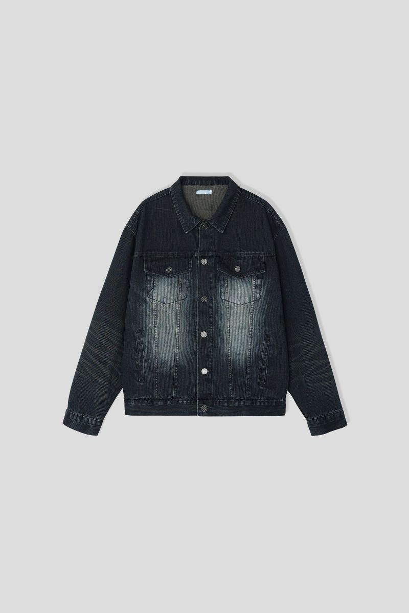 Melton Striped Denim Jacket