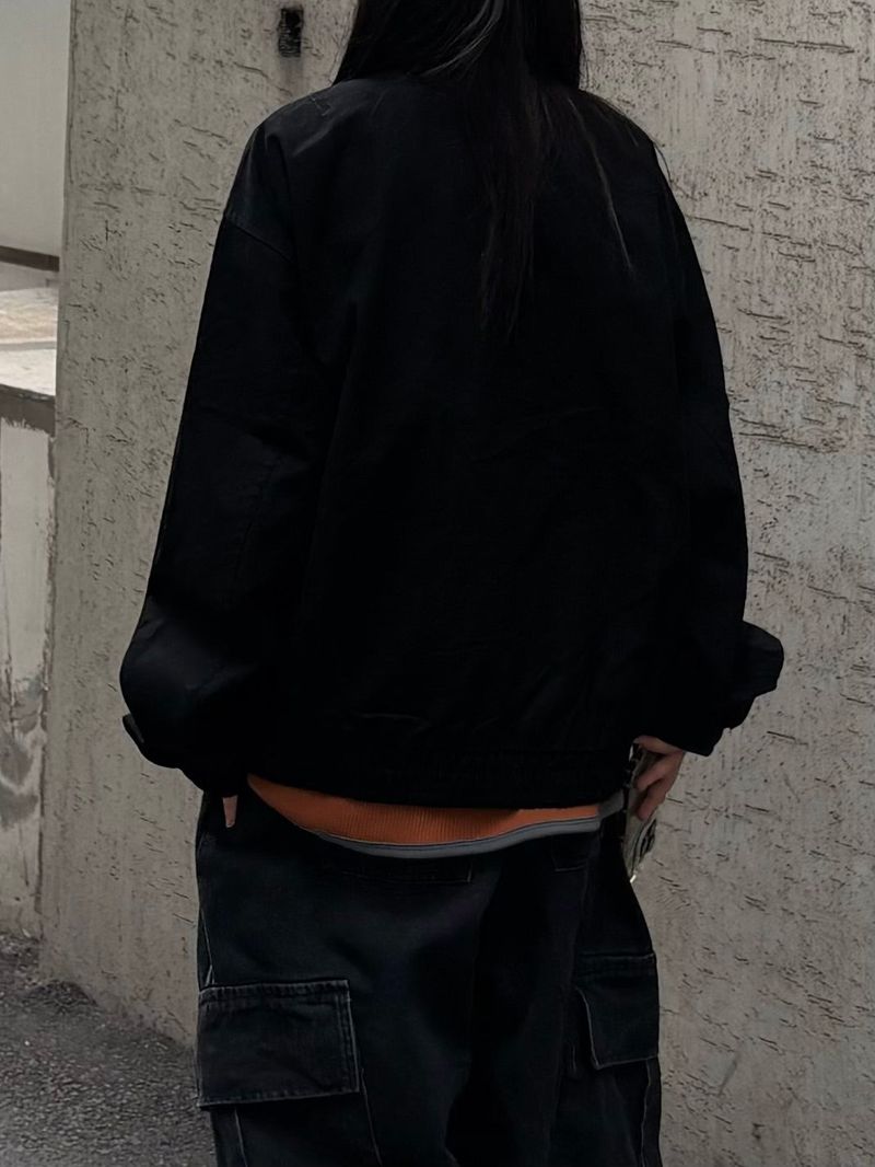 high neck two-way pocket short field jacket