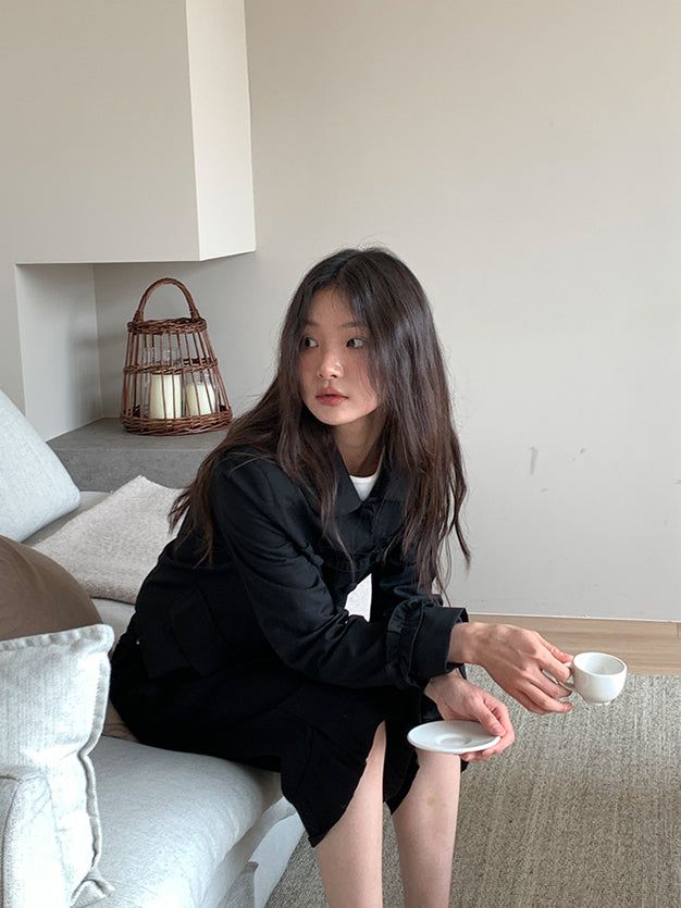 ROUND COLLAR FRILL JACKET (2C)