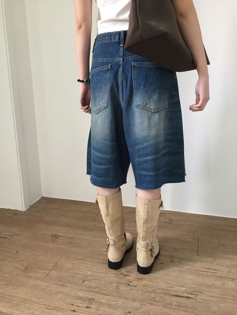 Salty Bermuda Denim Pants (1color)