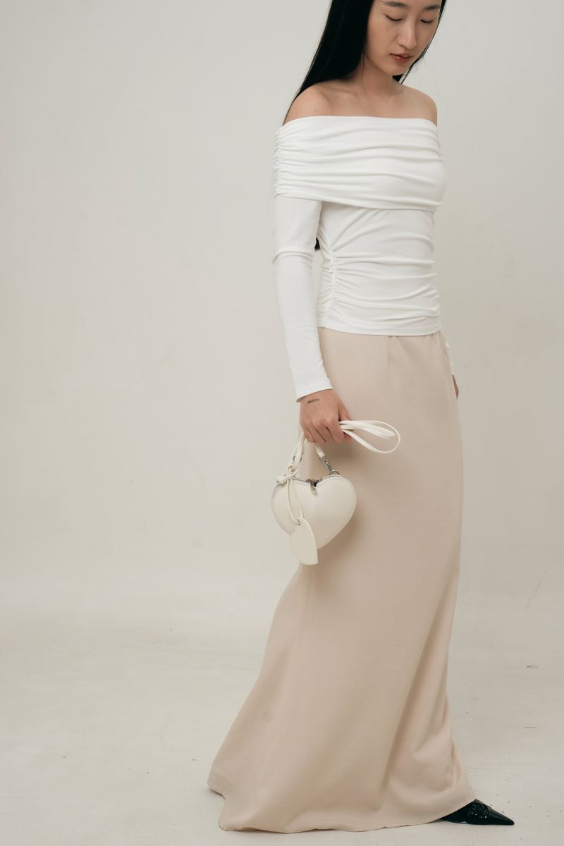Ruby Lou Heart Bag in White