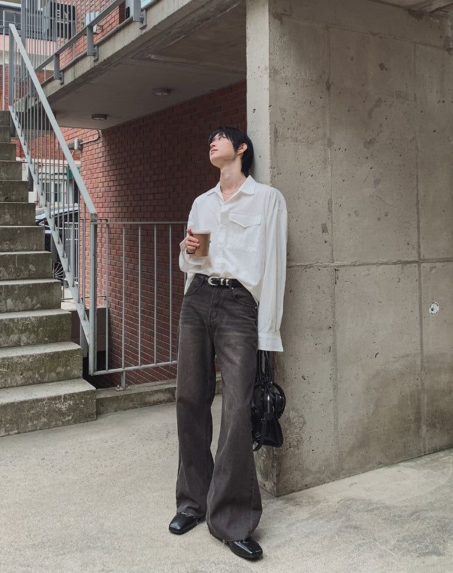 Shadow Cutting Bootcut Denim
