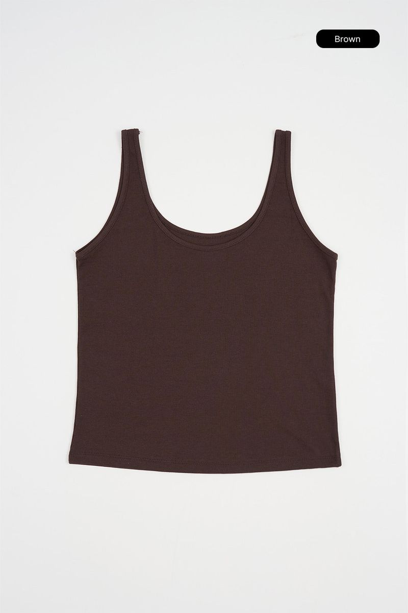 Soriel ribbed U-neck sleeveless