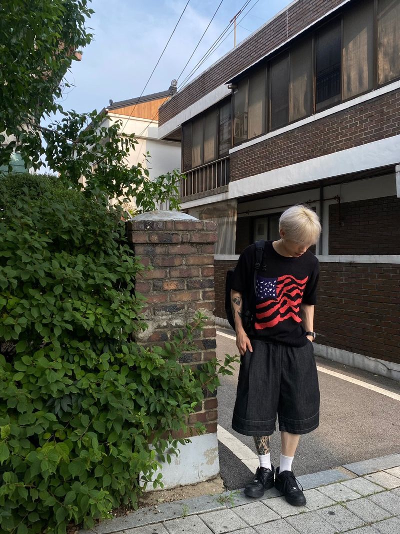USA Round short sleeve knit 3